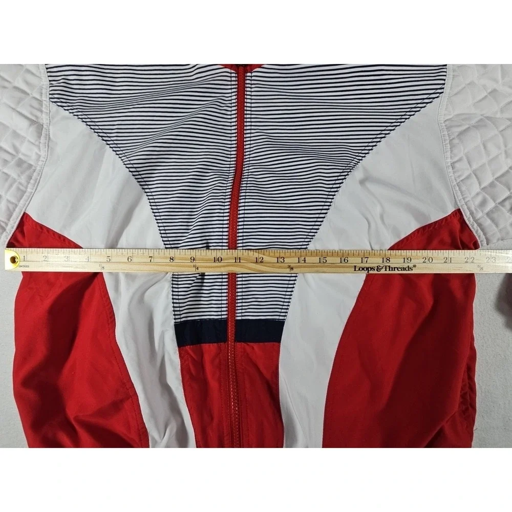 Vintage Pebble Beach‎ Color Block Windbreaker Red White Blue Size Small